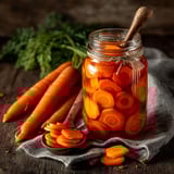 Bocaux de carottes au naturel.