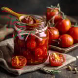 Bocaux de tomates pelées maison.