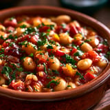 Flageolets mijotés à l'espagnole.