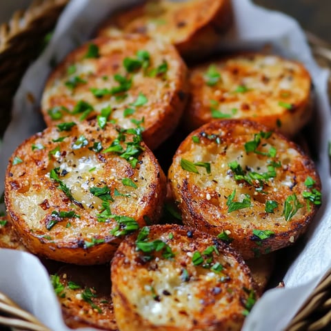 pain à l'ail en friteuse à air, croustillant et savoureux