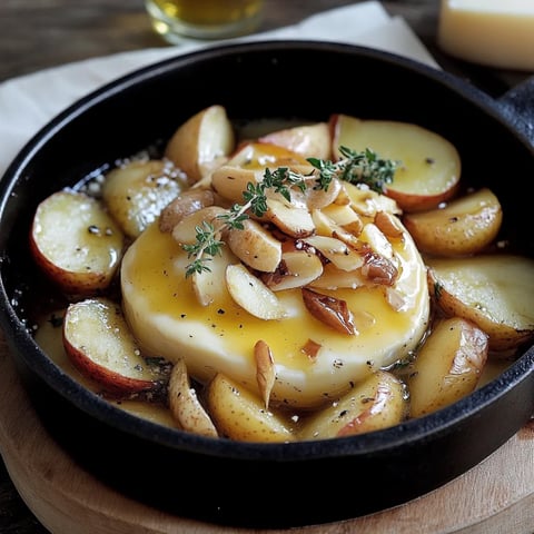 Brie au four aux pommes