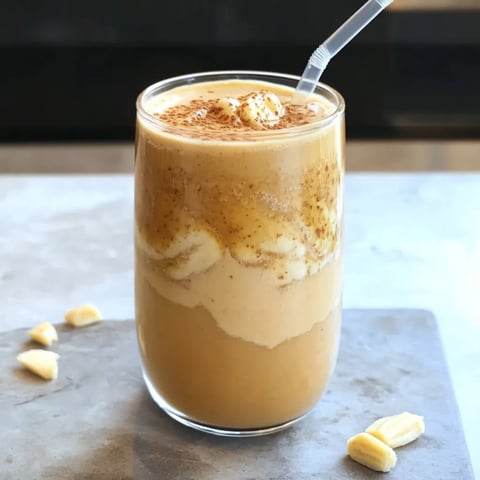 Smoothie banane et beurre de cacahuète