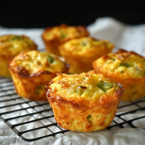Brunch muffins aux oeufs & poivrons verts