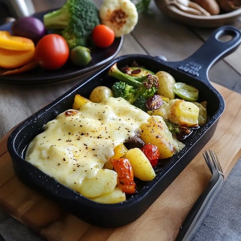 Raclette végétarienne aux légumes rôtis - Version légère et gourmande
