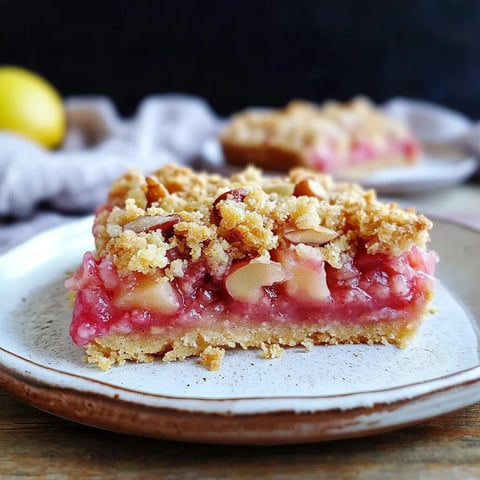 Tarte crumble à la rhubarbe