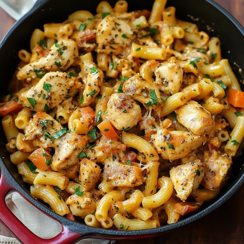 Gratin de pâtes au poulet fondant