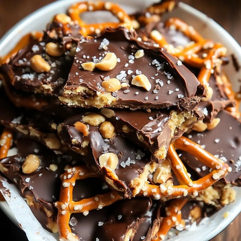Toffee aux bretzels et chocolat - Friandise salée-sucrée facile
