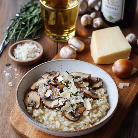 Risotto aux champignons et châtaignes - Recette réconfortante d'automne