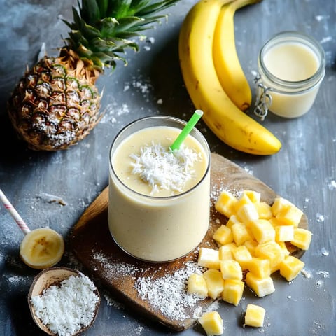 Smoothie tropical ananas et coco - Recette fraîche sans sucre ajouté