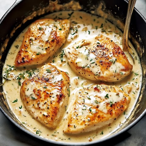 Poulet a la moutarde de Dijon sauce crémeuse