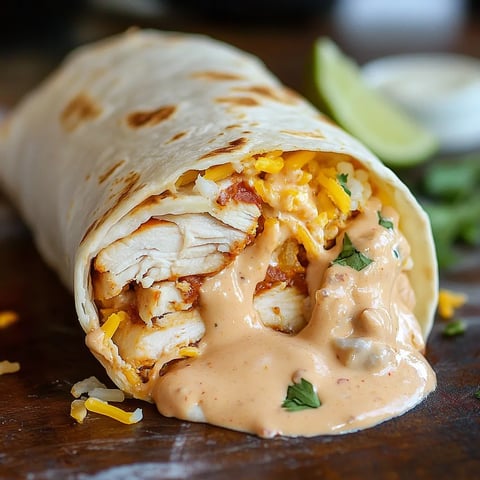 Burrito au Poulet et Crema Chipotle | Recette Rapide et Savoureuse