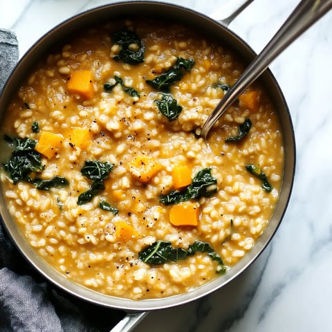 Risotto d'Avoine, Courge Butternut et Kale | Recette Saine et Réconfortante