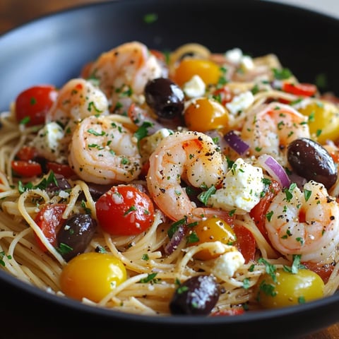 Spaghetti aux crevettes à l'ail - Recette méditerranéenne express