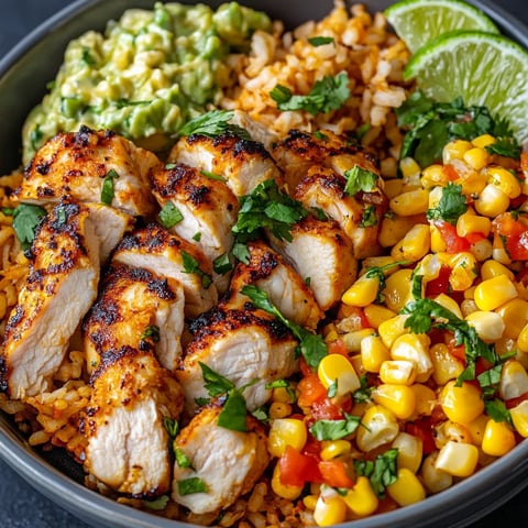 Bowl mexicain au poulet et maïs grillé - Recette street food facile