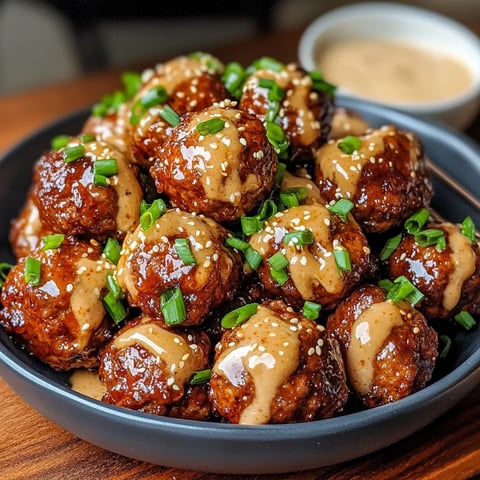 Délicieuses boulettes de viande façon BBQ coréen avec sauce mayo épicée.