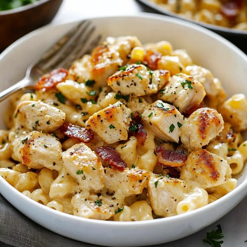 Macaroni au Fromage avec Poulet au Ranch et Bacon - Recette Familiale Savoureuse