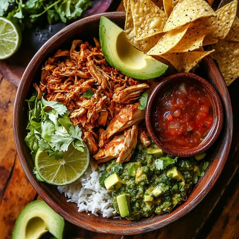Bol de Poulet Tortilla à la Salsa Verde - Recette Facile à la Mijoteuse