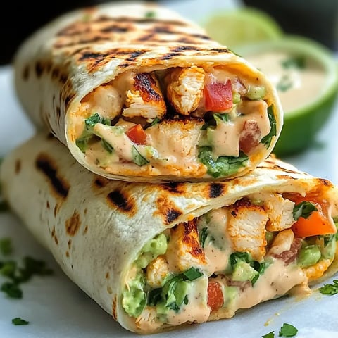Burrito au Poulet Grillé Chipotle Ranch - Recette Mexicaine Savoureuse