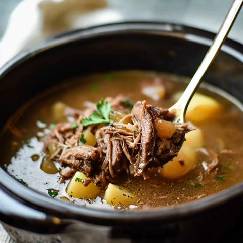 Soupe de bœuf façon rôti américain