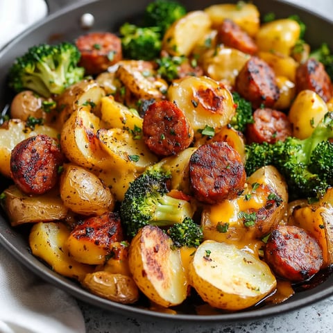 Poêlée de saucisses, pommes de terre et brocoli : un plat complet savoureux