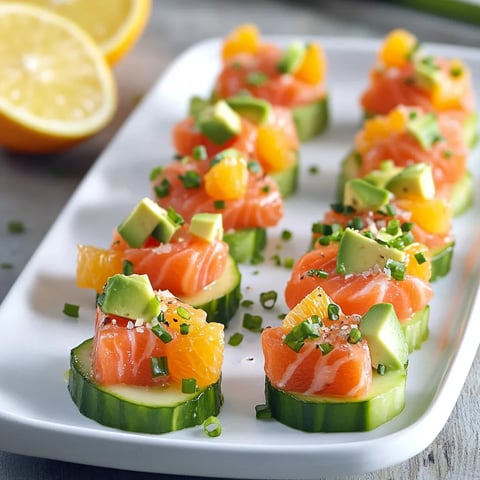 Bouchées de tartare de saumon aux agrumes