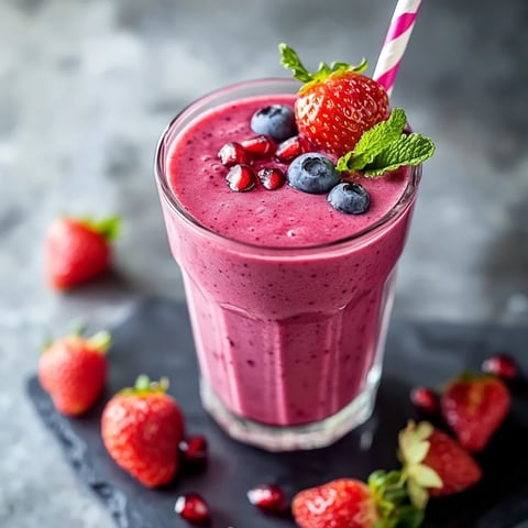 smoothie d'été antioxydant - Recette minute 100% végétale aux fruits rouges