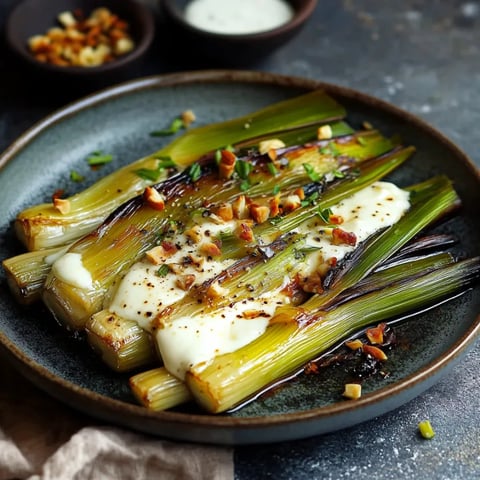 Poireaux à la crème de chèvre