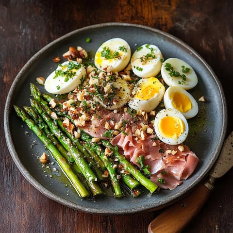 Salade d'asperge et jambon cru