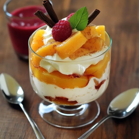 verrines façon pêche melba, un dessert frais et gourmand aux saveurs estivales.