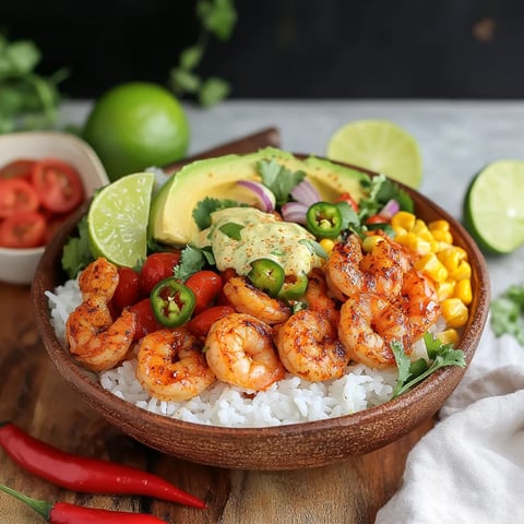 Bol de Riz aux Crevettes Fiesta - Repas sain et rapide en 15 minutes