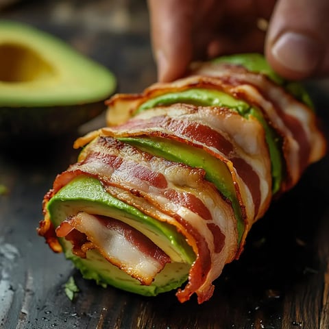 Avocat surprise aux œufs et au lard