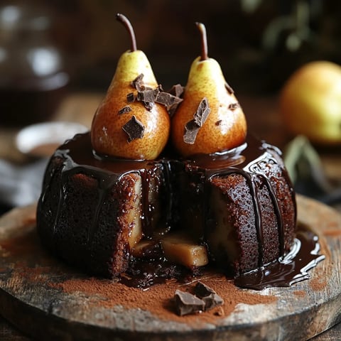 Cake aux poires et chocolat fondant