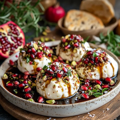 Boules de burrata - Apéritif festif aux couleurs de Noël