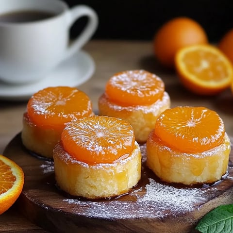 Mini-gâteaux renversés à la mandarine et fleur d'oranger - Dessert élégant et facile