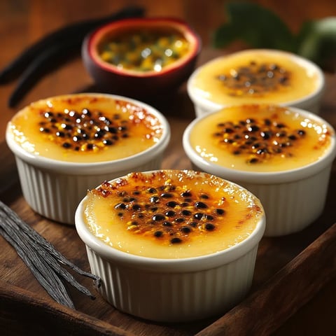 Crème brûlée aux fruits de la passion