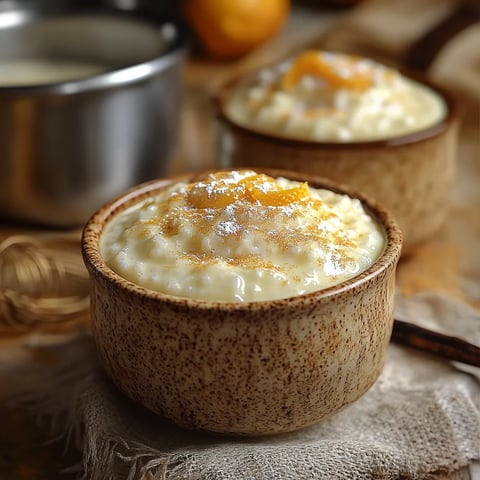 Riz au lait à la vanille et à l'orange