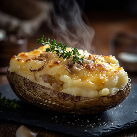 Pommes de terre farcies à l'oignon français