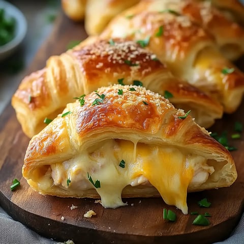 Croissants fourrés au poulet - Recette facile et délicieuse