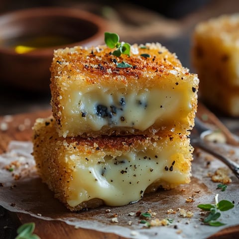 Bouchées panées de fromage bleu