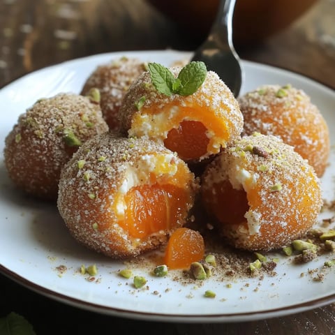 Abricots croustillants à la pistache et cannelle - Dessert gourmand