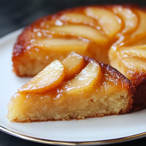 Gâteau poires caramel fondant