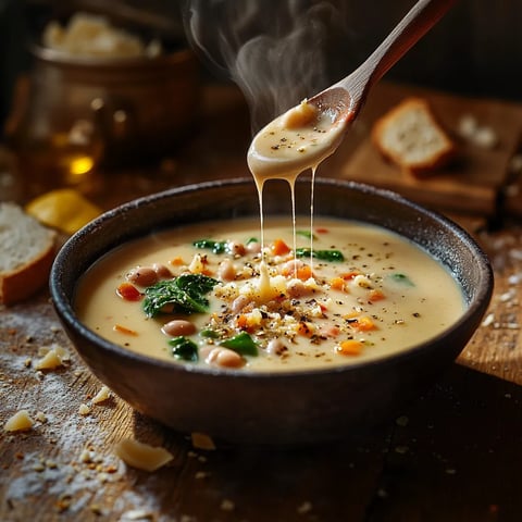 Soupe de Haricots Blancs et Parmesan