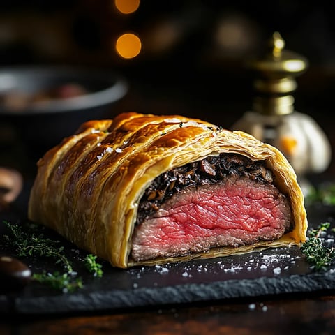 Bœuf Wellington Champignons Feuilleté