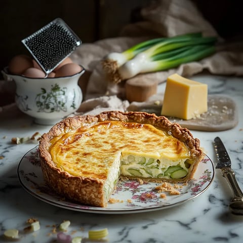 Quiche Poireau Jambon Crémeuse