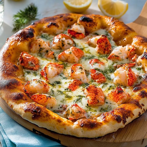 Pizza au homard style lobster roll
