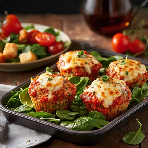 Mini-pains de viande au poulet parmigiana