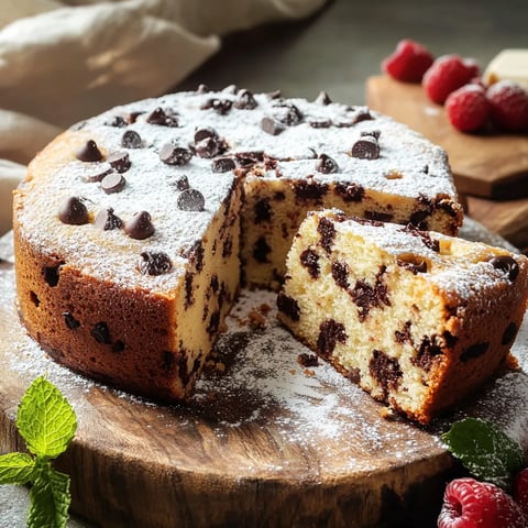 Gâteau à la ricotta et pépites de chocolat sans gluten