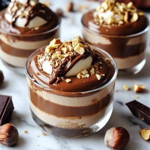 Mousse au chocolat et aux noisettes façon Kinder Bueno
