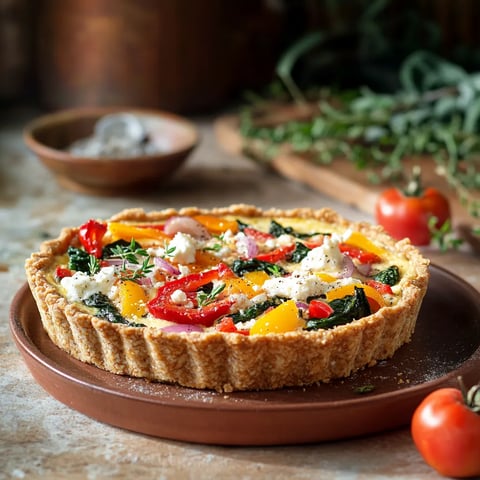 Quiche aux légumes du soleil et à la feta