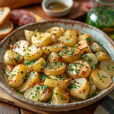 Salade de Pommes de Terre Traditionnelle aux Herbes Fraîches